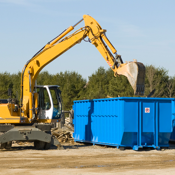 can i rent a residential dumpster for a construction project in Dinsmore